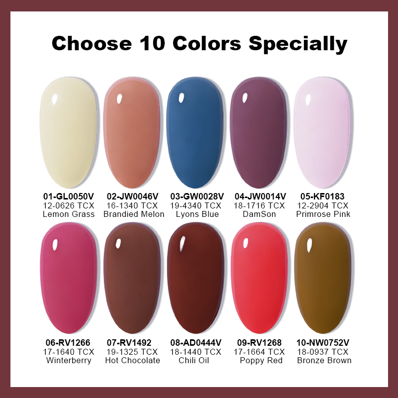 R S Nail Popular 8g Pantone Color Gel Polish 10 Color OEM/ODM Accepted Wholesale UV LED Varnish Gel Long Lasting Easy to Apply