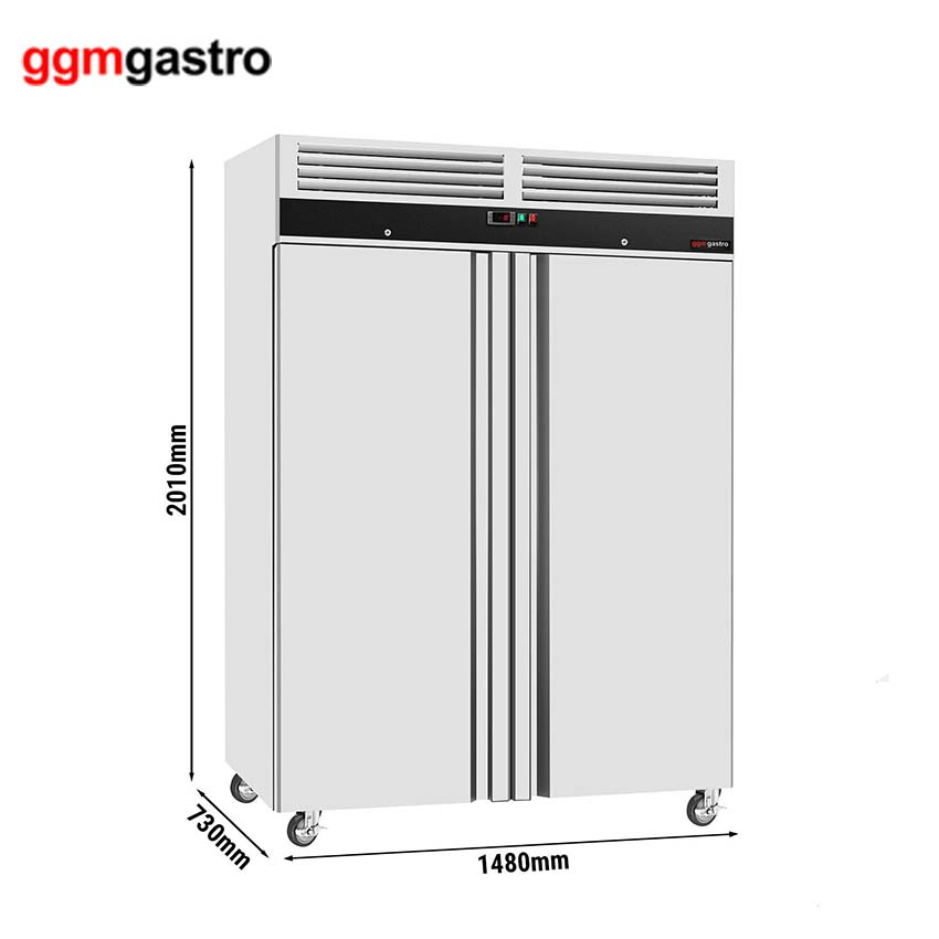 High Quality Commercial Two Doors Stainless Steel Kitchen Cabinet Upright Freezer