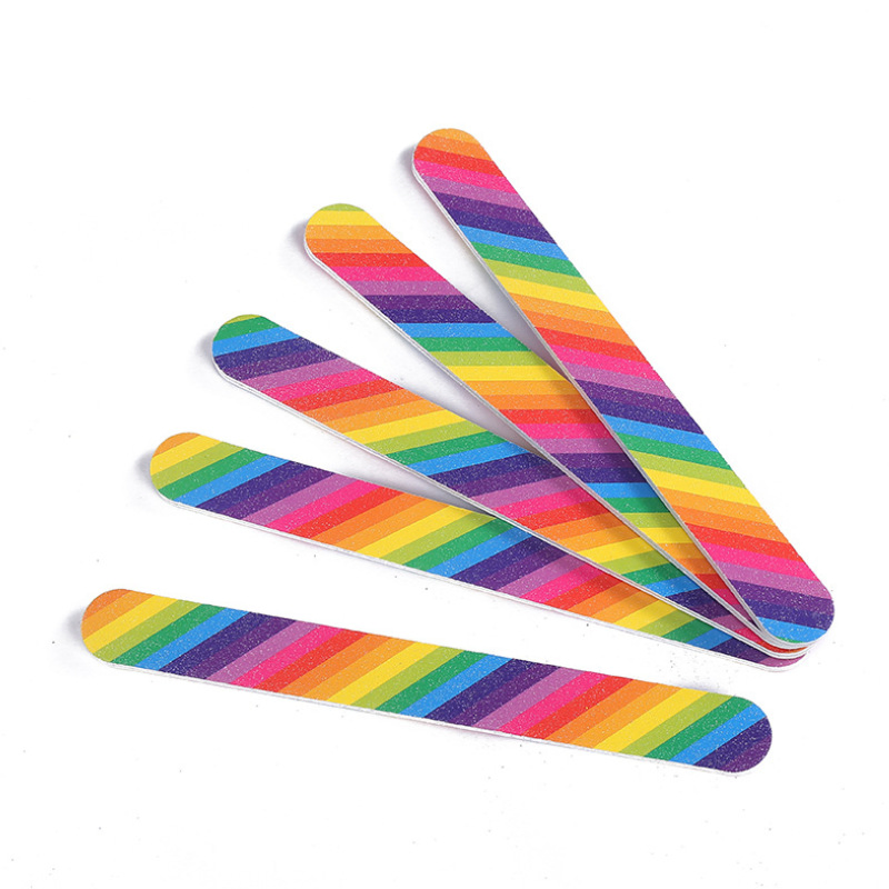 Direct Sales of Short Colored Rectangular Sponge Nail Rub Strip