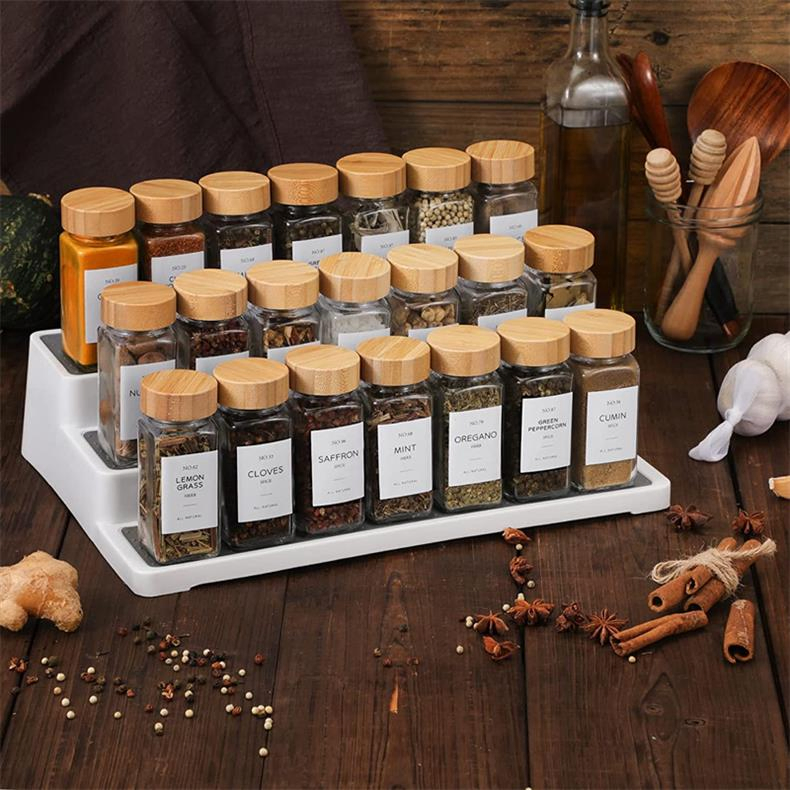 Стеклянная банка для специй 4oz с деревянной крышкой