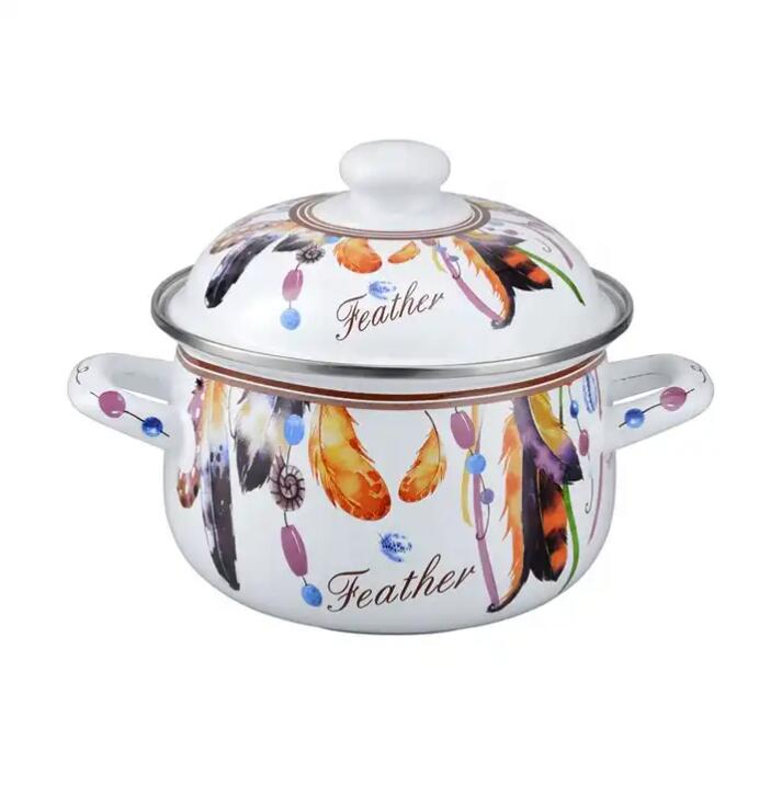 Turkey Pot Enamel Casserole Pot 16cm 18cm 20cm 22cm 24cm 26cm Enamel Casserole with Lid