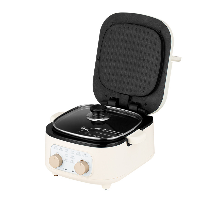 2 in 1 Electric Skillet Baking Frying Pan Grill and Cooker Griddles