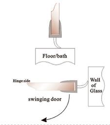 Shower Enclosure Magnetic PVC Door Seals for 6-12mm Glass