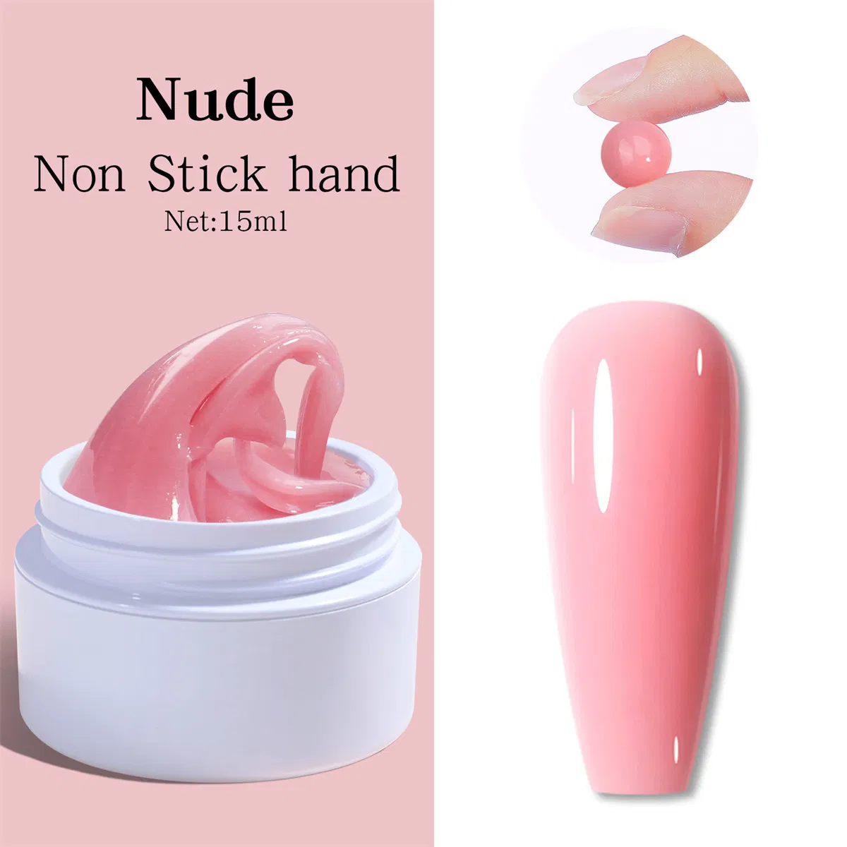 Solid-State Non-Stick Hand Carved Plastic Paper-Free Support Fast Extension Nail Patch Nail Extension Gel