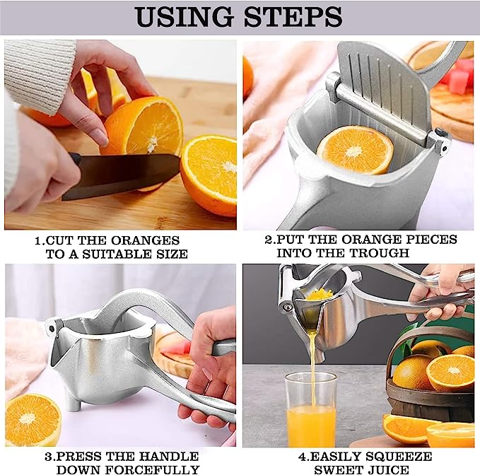 Portable Fruits Juice Extractor Aluminum Alloy Manual Juicer Lemon Squeezer Orange Juicer