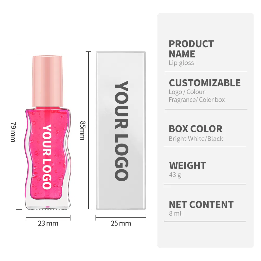 Private Label Vegan Colour Changing Lip Oil Lip Stain Tinted Plumping Lipgloss Scent Oils Bling Lip Plump Oil