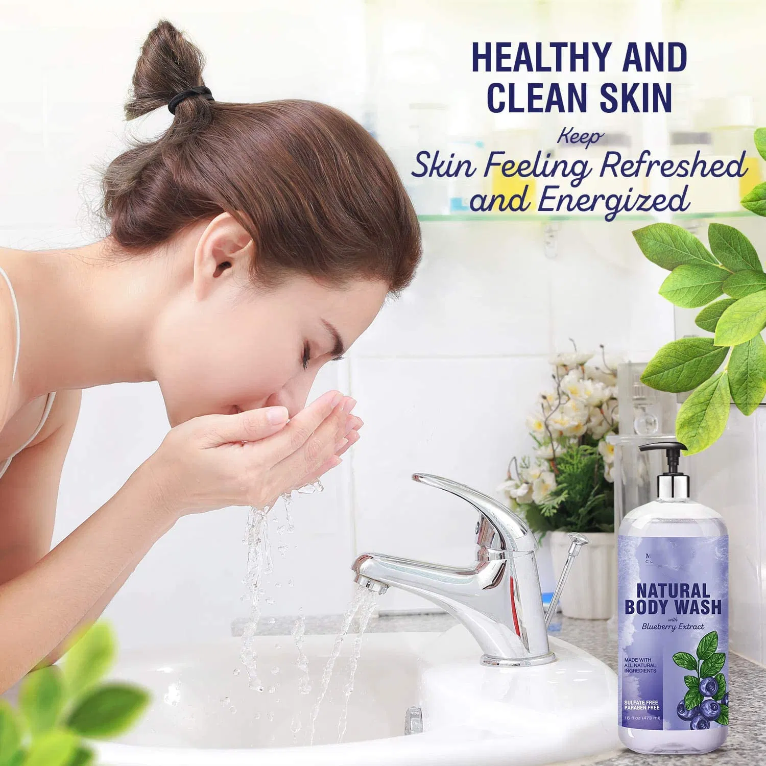 Fresh Scent Deep Clean White Care Rose Shower Gel