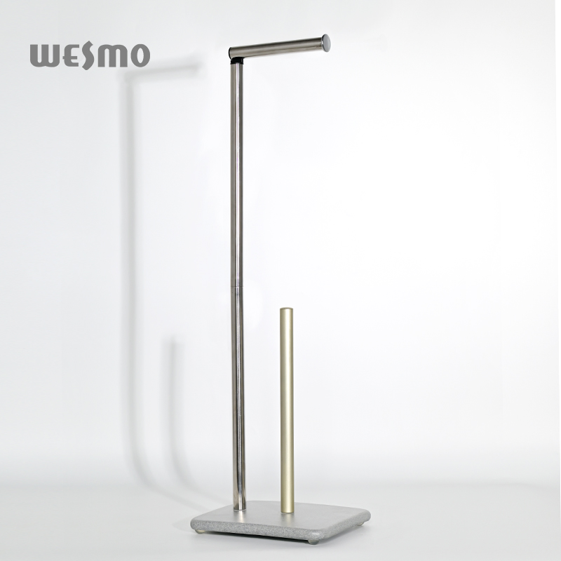 Multifunction Modern Stainless Steel Grey Tissue Holder Paper Roll Holder Bath Items Resin Tissue Holder