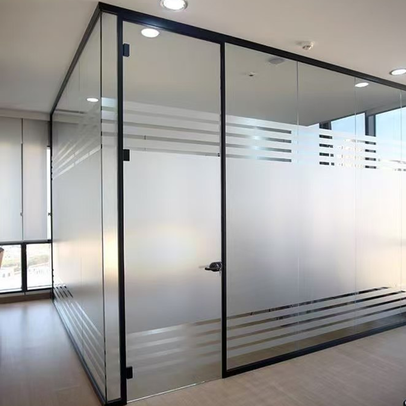 Clear Single Glazed Office Dividing Wall Glass All Glass Room Frameless Glass Partition Wall for Commercial Office
