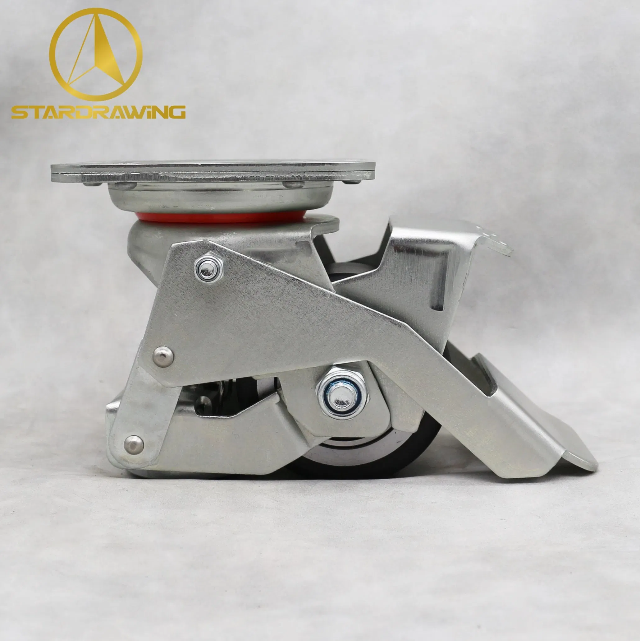 Stardrawing PU Casters Leveling Castors Foot Operation Push Down
