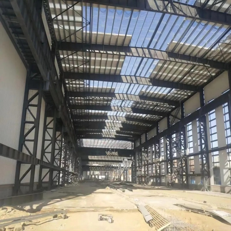 Painted Metal Steel Structure Logistics Warehouse Prefab Steel Storage Building for Factory