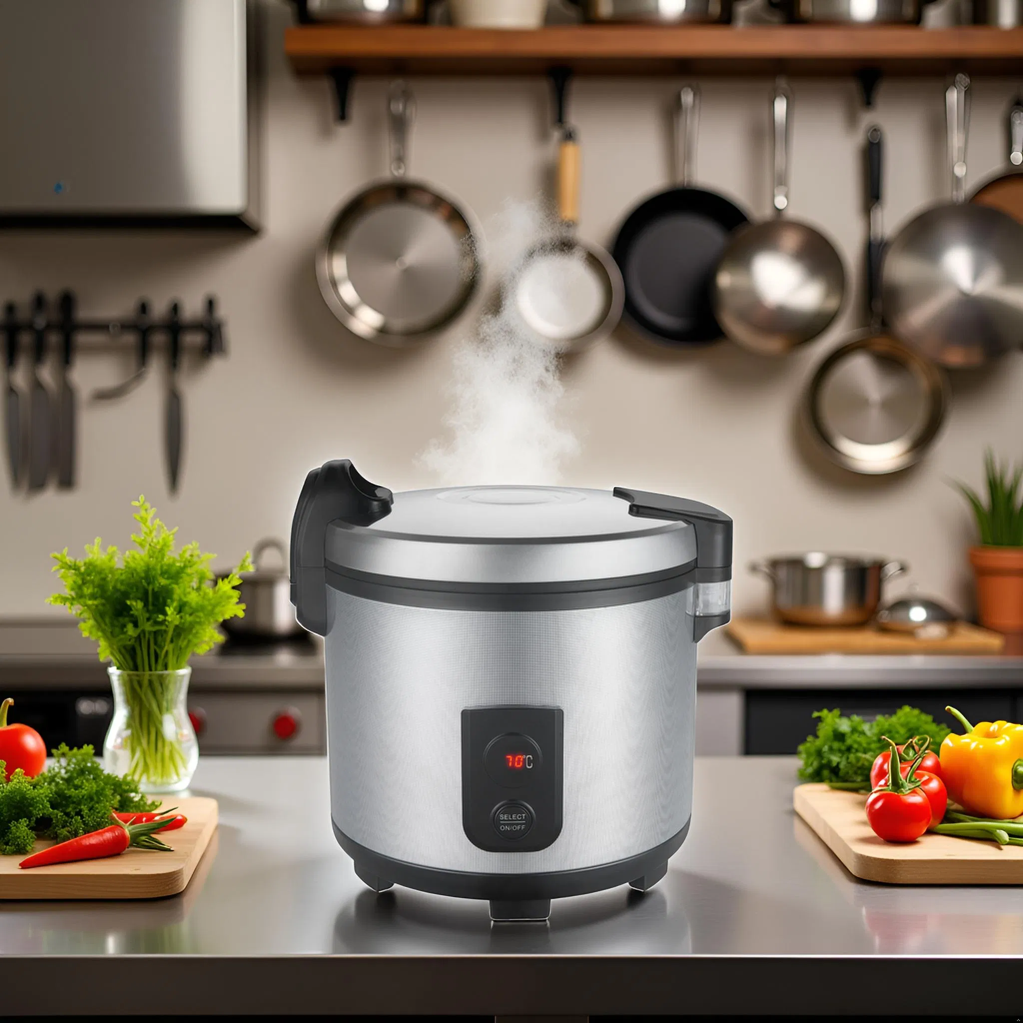 Digital Temperature Selection Commercial Food Warmer for Catering Events and Parties