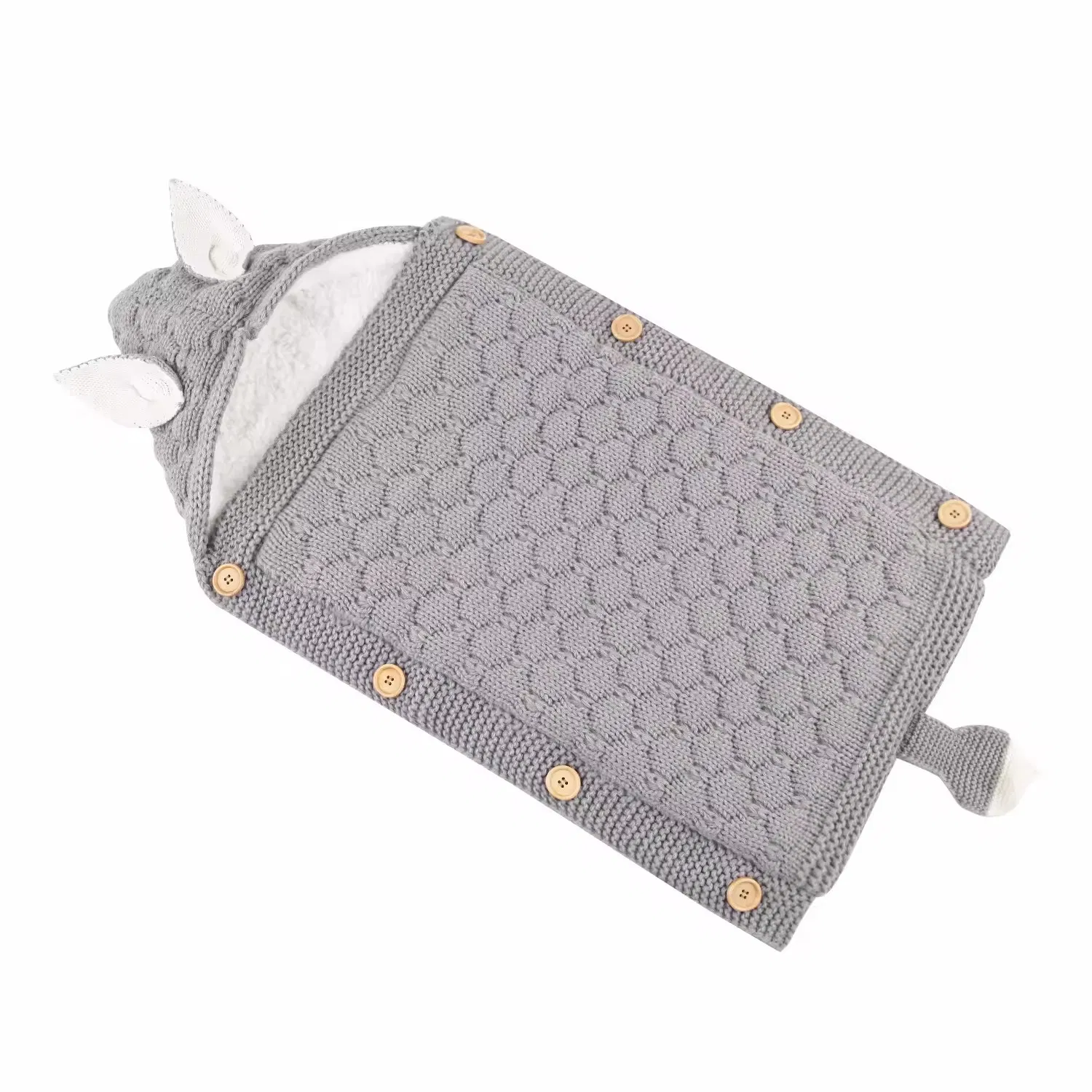 Winter Cute Baby Stroller Footmuff Sleeping Bag Blanket Baby Swaddle Sets with Hat