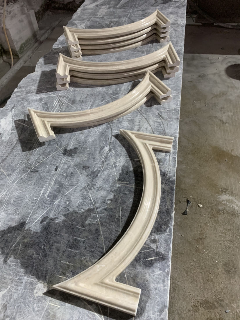 Limestone Flower Marble Sculpture Tile for Building Wall Decoration