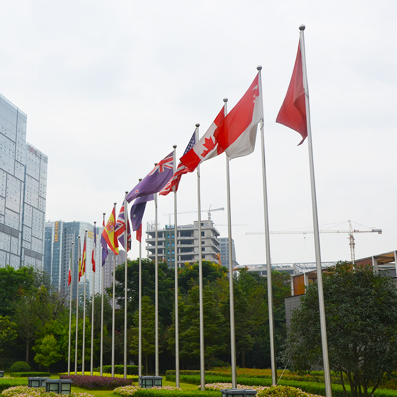 China Stainless Steel Flag Pole Motorized Flagpole Supplier Automatic Flag Pole