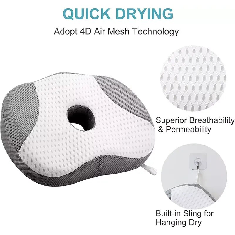 Quick Dry 3D Mesh Swimming Pool Pillow with Anti Skid Suction Cups Bathtub Pillow