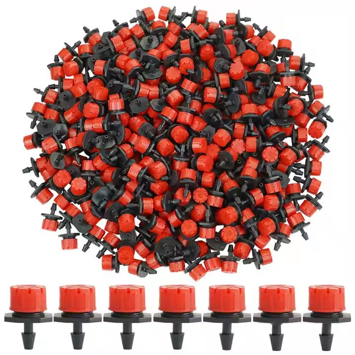 Fruit Tree Drip Irrigation Dripper Red Ground Plug Sprinkler Irrigation Equipment Adjustable Red Dripper Garden Agriculture