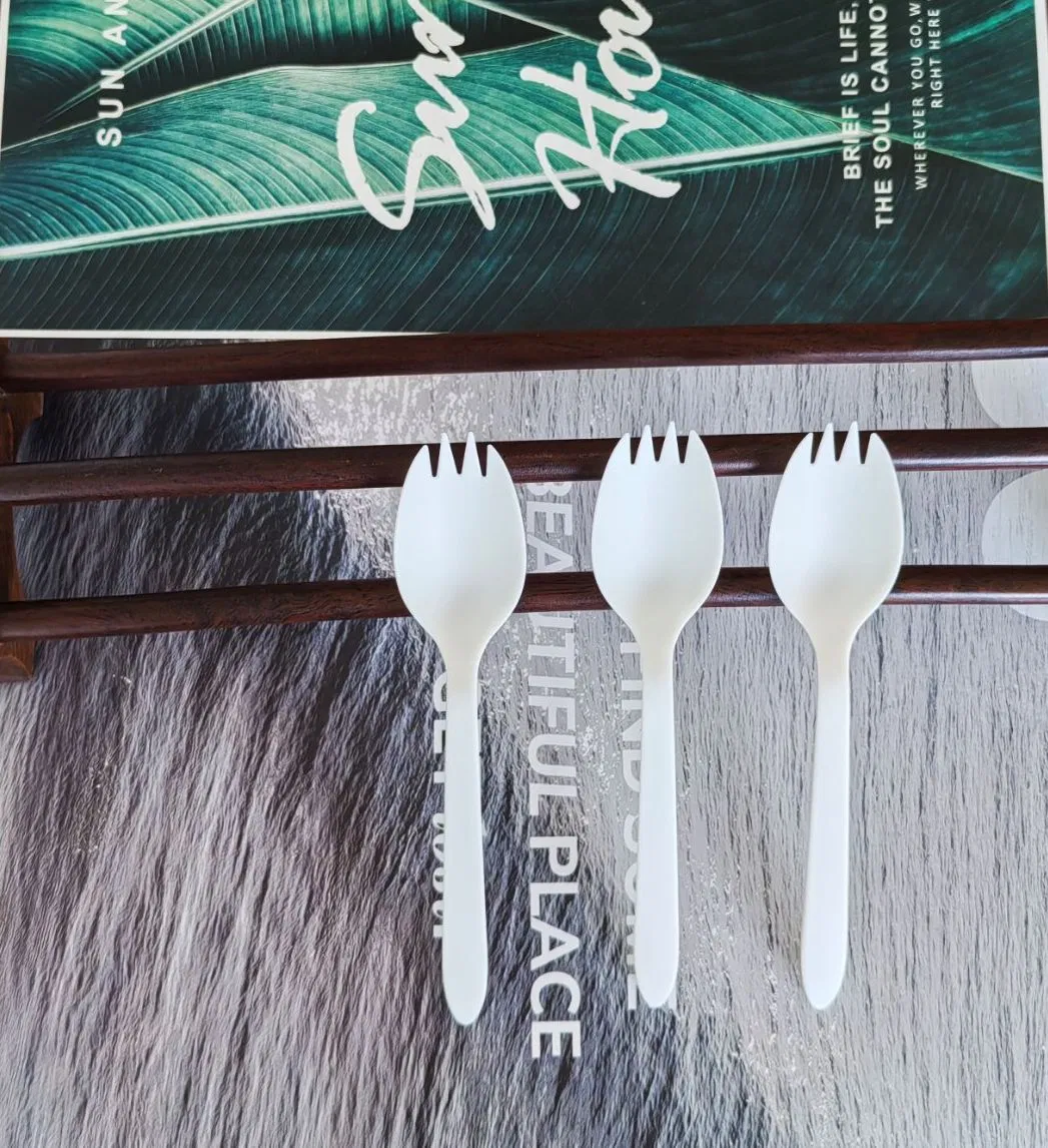 Food Grade 100% Compostable Disposable Cpla Eco Friendly Cutlery Kit with Knife Fork Spoon