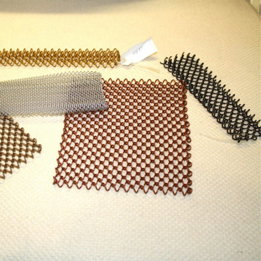 Stainless Steel Fireplace Curtain Mesh High-Temp Resistant Custom Patterns Flexible