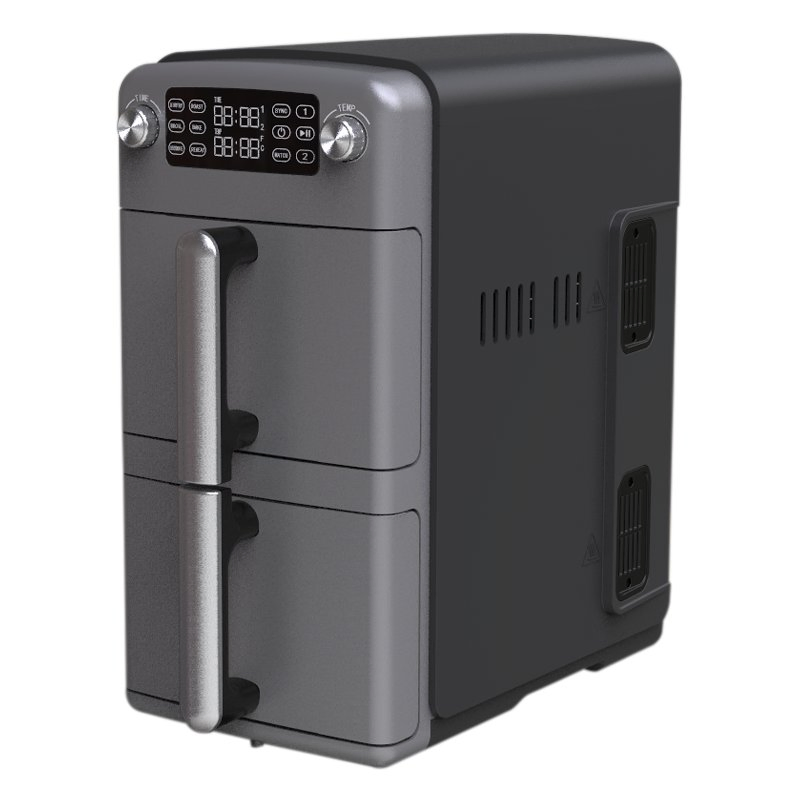 Cosiri French Door Sokany Double Deck Air Fryer Double Bucket Air Fryer Dual Stack Air Fryer Tall Double Cabinet