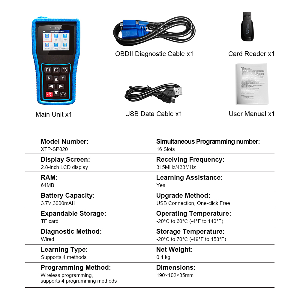 Диагностический инструмент OBD 315/433 МГц для автомобиля