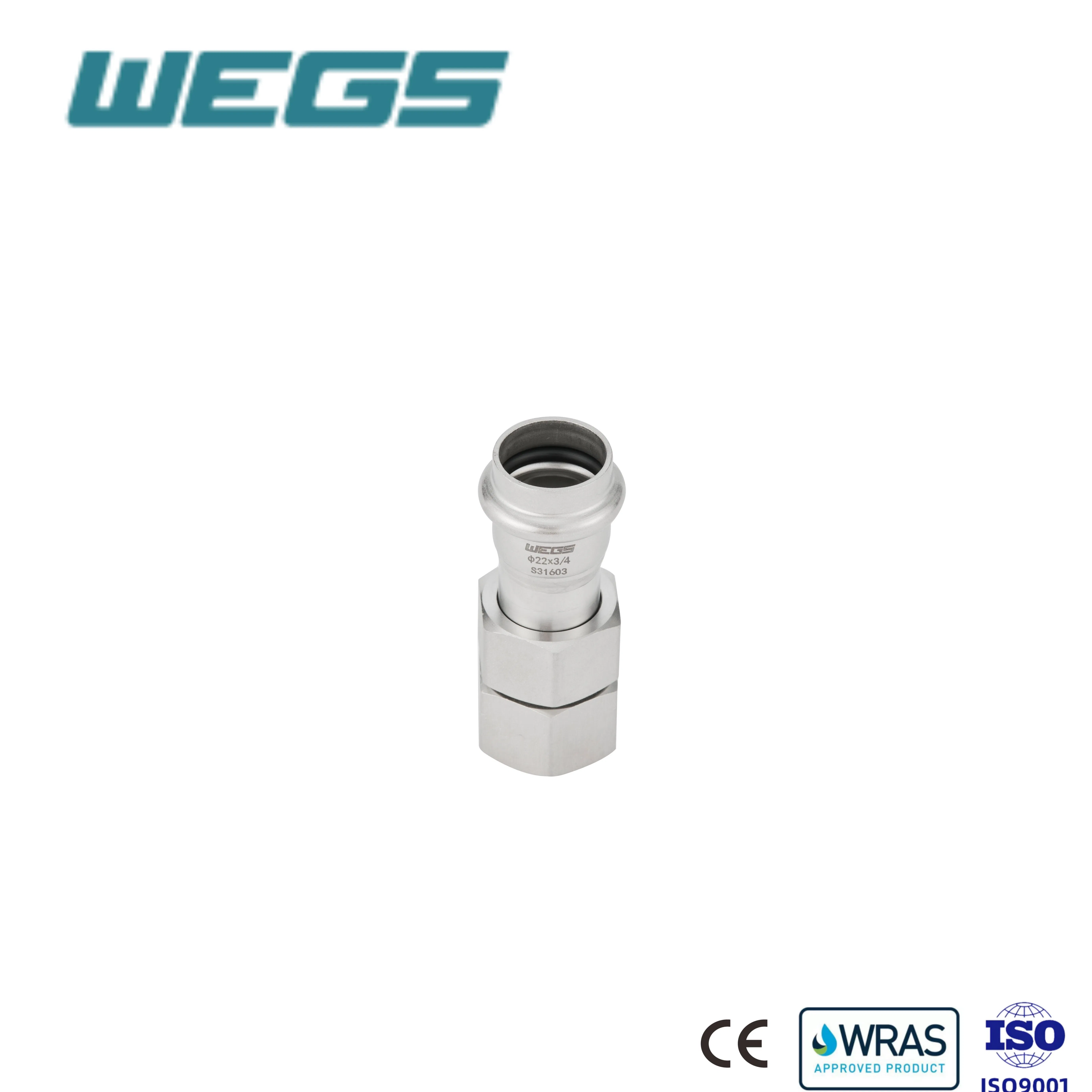 Double Press Connection Female Thread Union Adapter