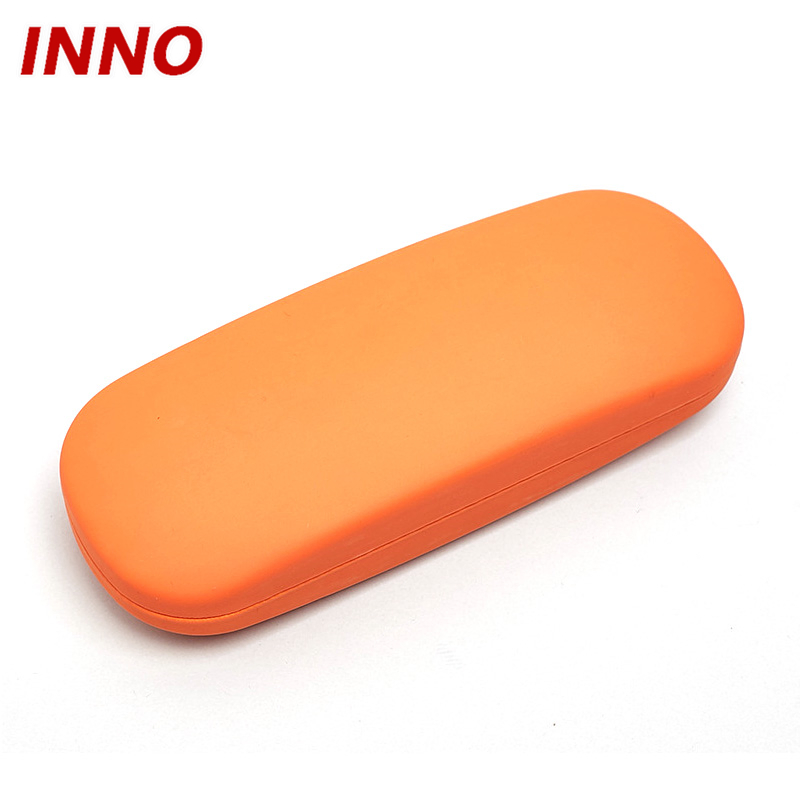 Inno-T163 China Hot Selling 50, 000 PCS Per Month Eco-Friendly Pure Colour PU Leather Hard Eyewear Case; Free Custom Logo