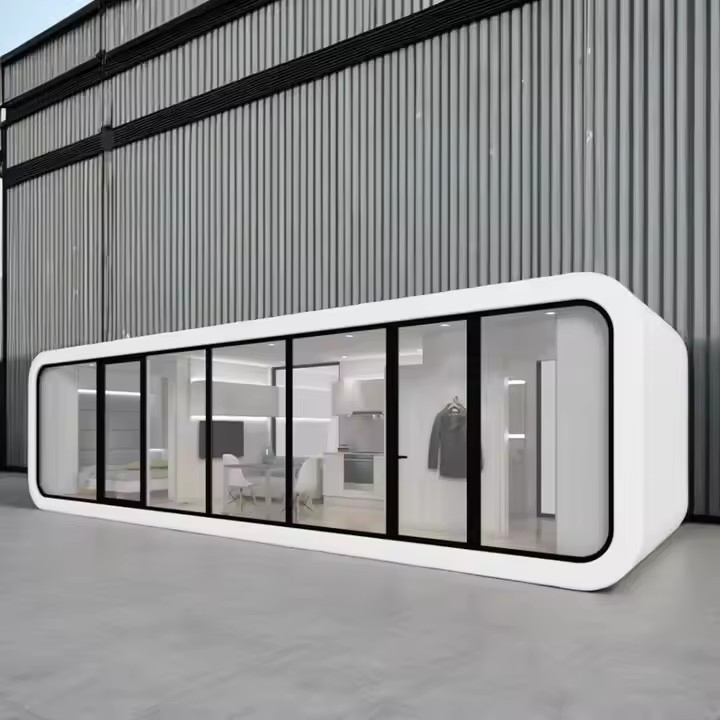 Luxury 20-40FT Prefabricated Steel Pod Eco-Capsule House for Hotel Use Outdoor Apple Cabin House
