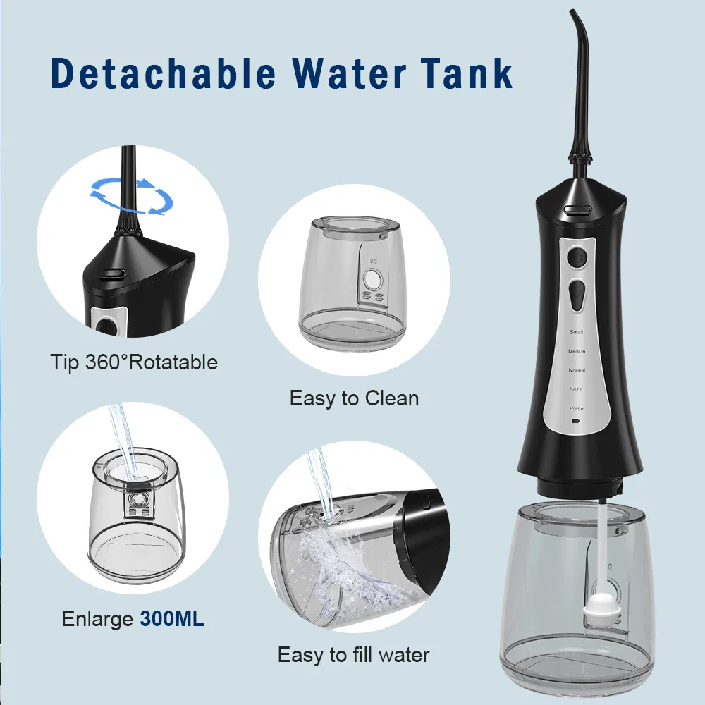 Portable Dental Irrigator Oral Cleaner Rechargeable Teeth Cleaning