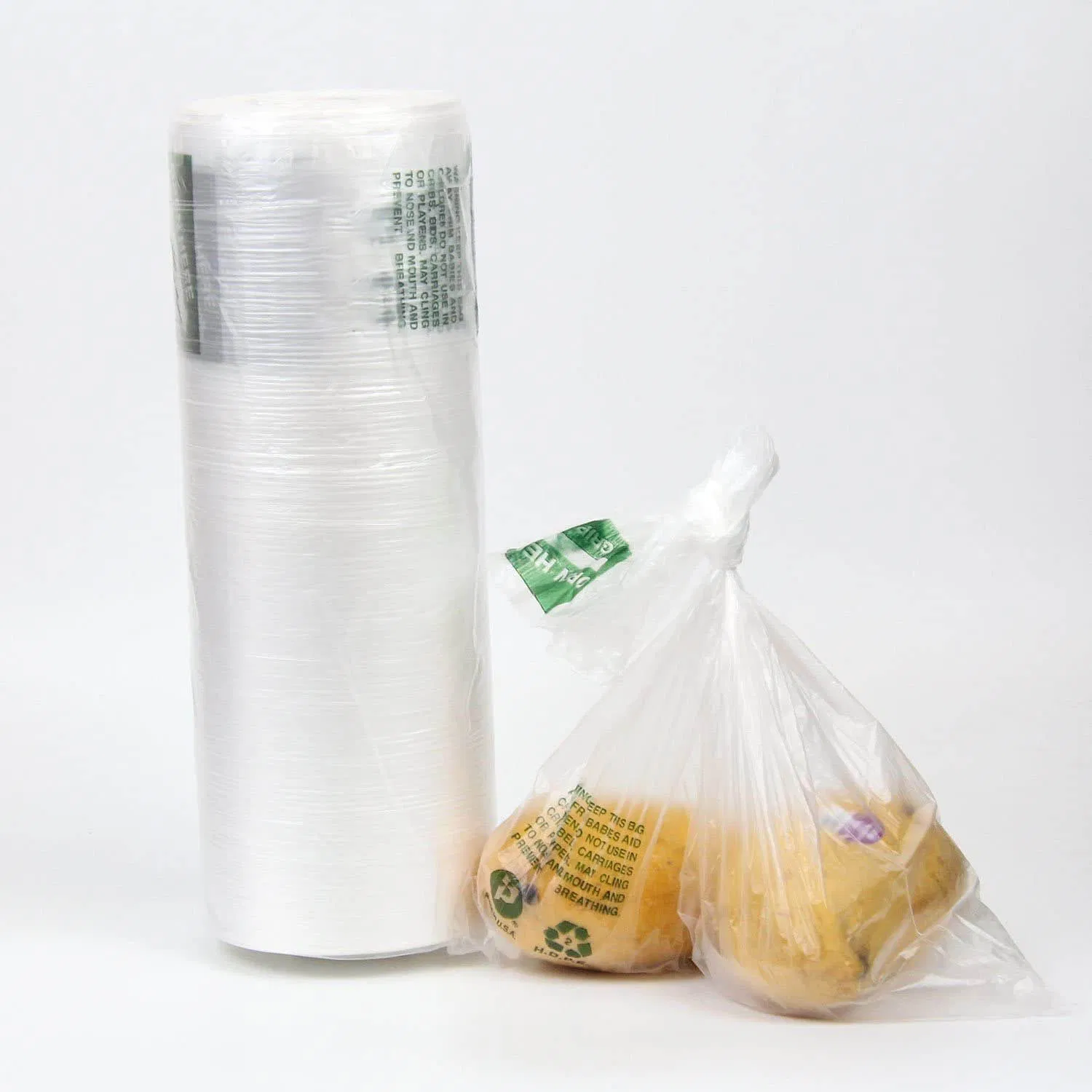 Hot Sale Custom Printing HDPE Bag LDPE Clear Plastic Produce Bags for Supermarket on Roll Fruits Vegetables Produce Plastic Fresh Bag