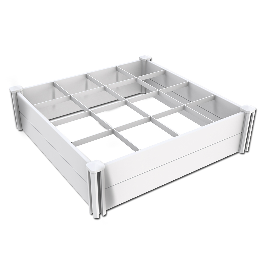 White UV Resistance Plastic PVC Vinyl Raised Garden Bed