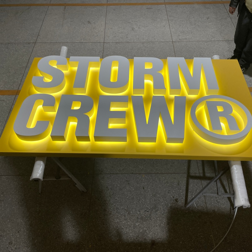 Tst Long-Lasting Laser-Cut Front-Lit Sign for Sophisticated Retail Ambiance