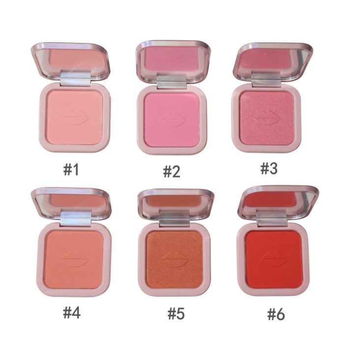6 Colors High Pigment Blush Private Label Single Blush Palette Fine Powder Blush Private Label