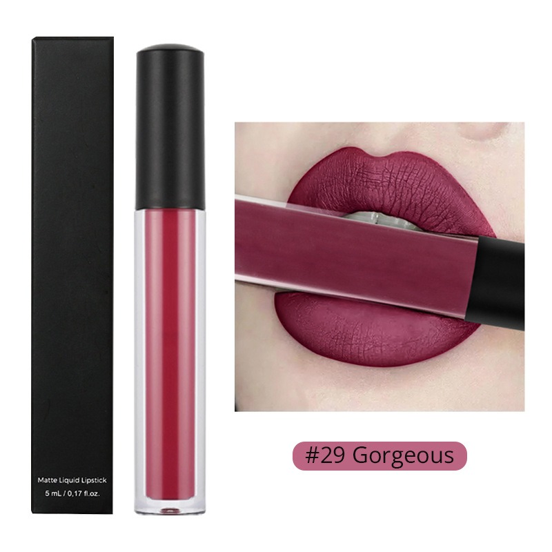 Waterproof Makeup Natural Non-Stick Matte Lip Glaze Lipgloss Matte Liquid Lipstick