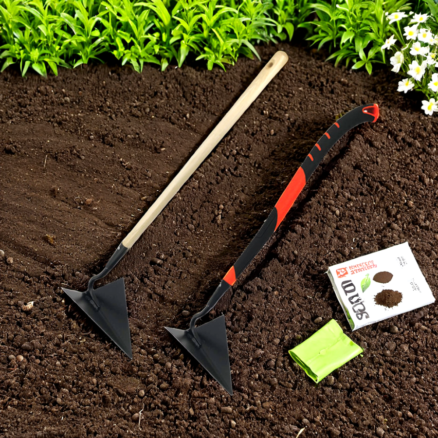 Premium Steel Hoe for Gardening and Farming with Comfortable Handle