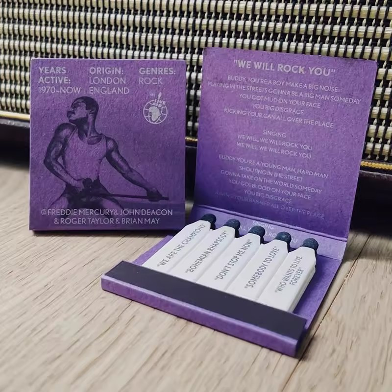 Customize Advertising Hotel Promotion Matchbook Custom Paper Sticks Bulk Holder Printed Match Books