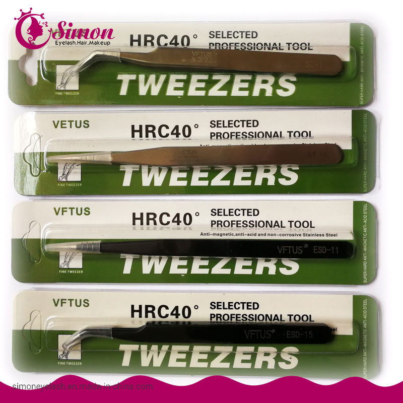 Private Label Cost-Effective Stainless Steel Acid Resistance Eyelash Extension Tweezers