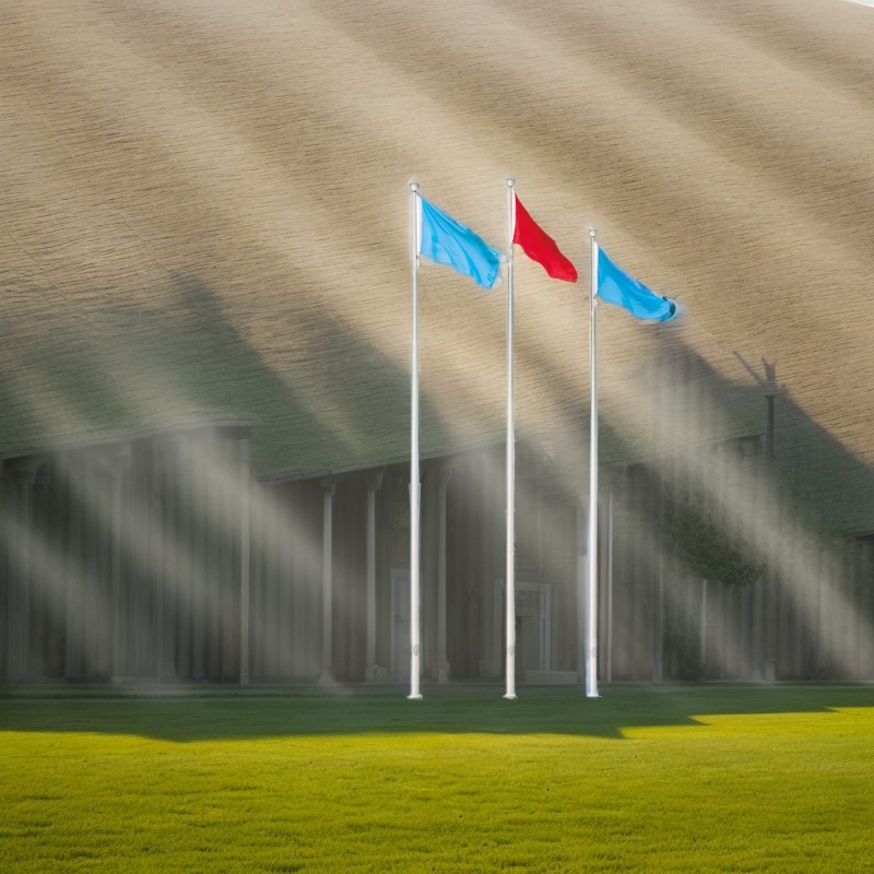 Conic Banner Pole with Powder Coating Base