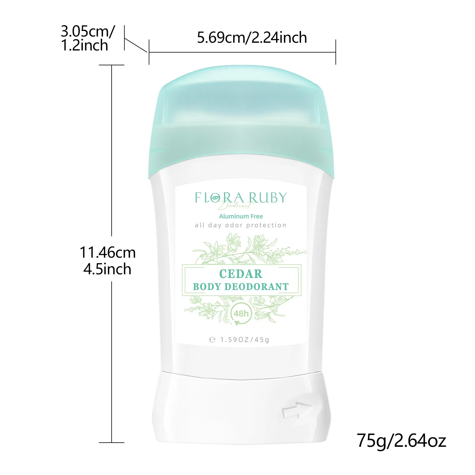 Soothing Portable Deodorant with Refreshing Hypoallergenic Pearl Beads