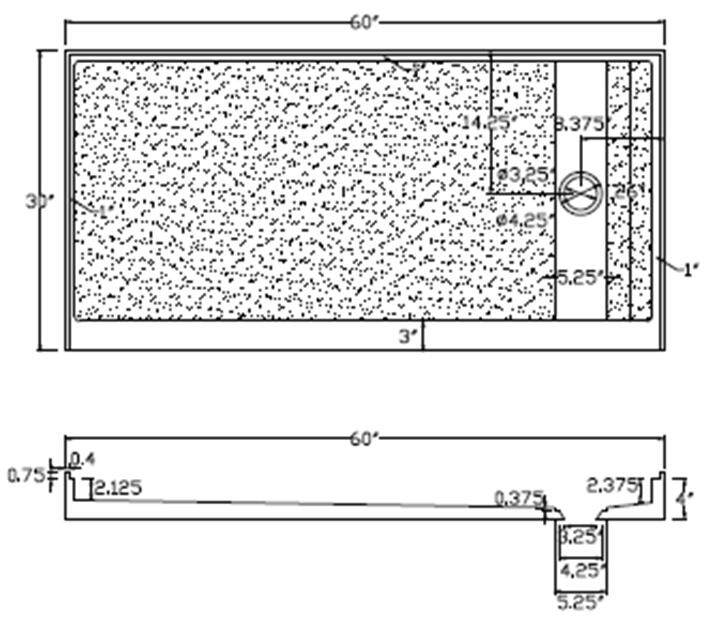 Hot Sale SF-P14 Artificial Cultured Marble Shower Pan for Home Hotel Bathroom