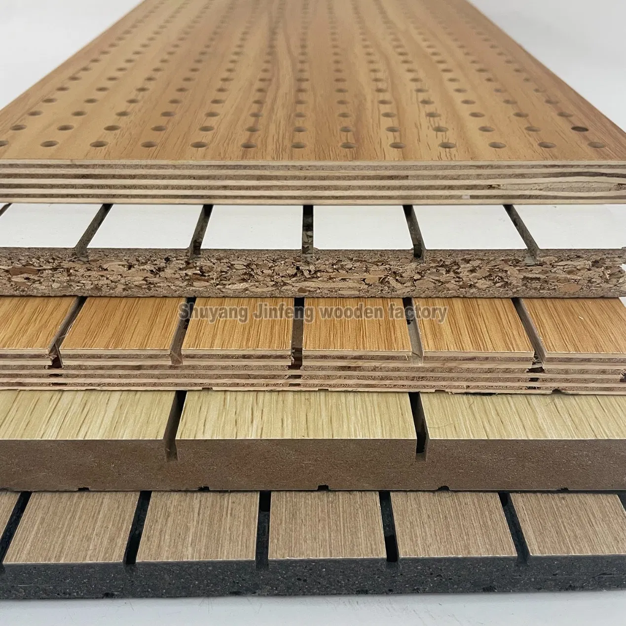 Acoustic Interior Wall Ceilings Decoration Wood Timber Grooved Soundproofing Panels