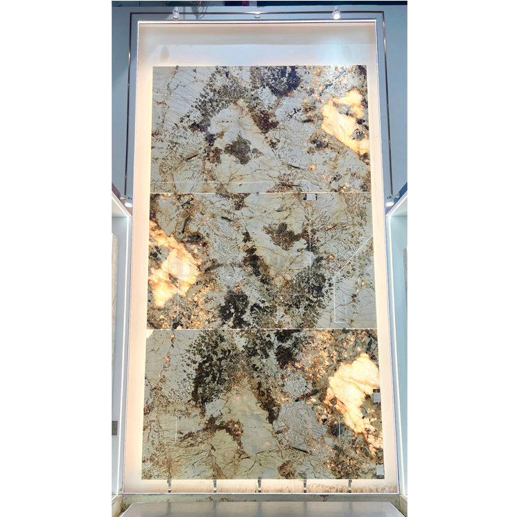 Luxury Stone Backlit Patagonia Quartzite Slab Wall Decor Granite Brazil Quartz Translucent Patagonia Marble