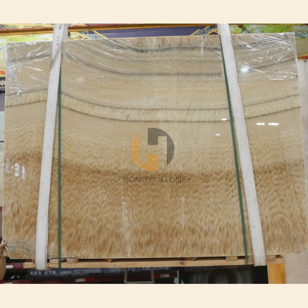 Factory Price Yellow Honey Onyx Marble Slab Wall Cladding or for Countertop Design