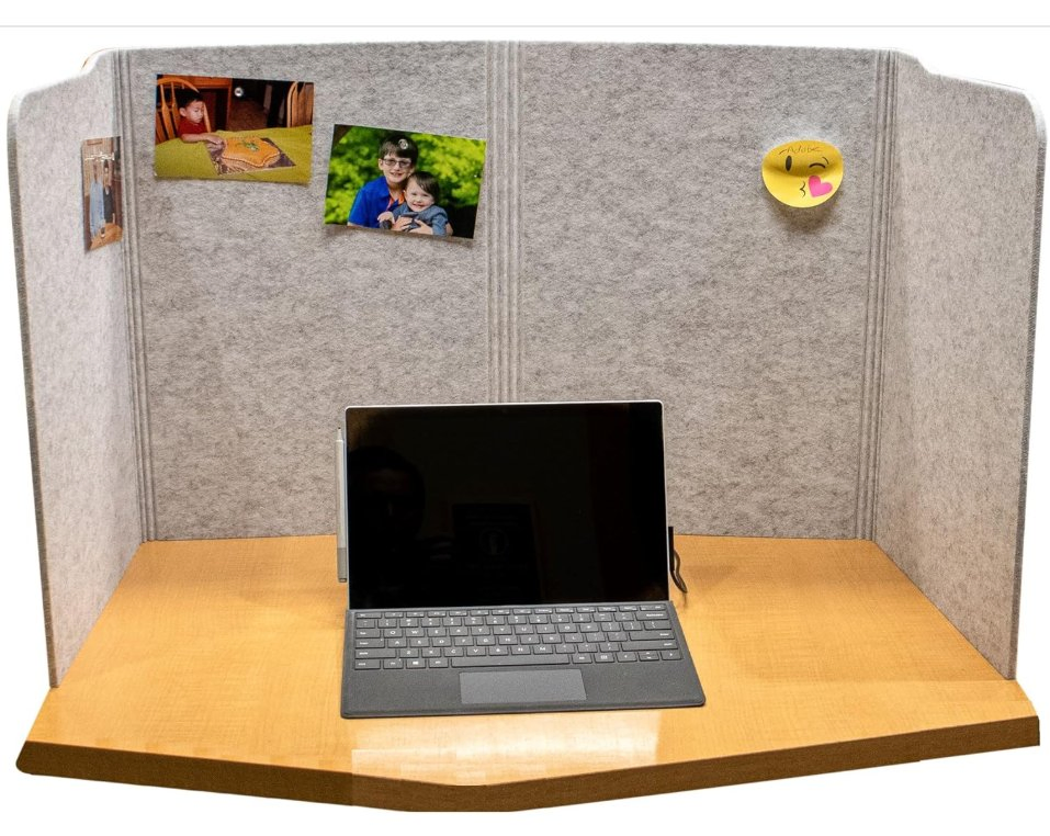 Freestanding Cubicle Privacy Desk Divider Reducing Noise Visual Distraction for Office Home School