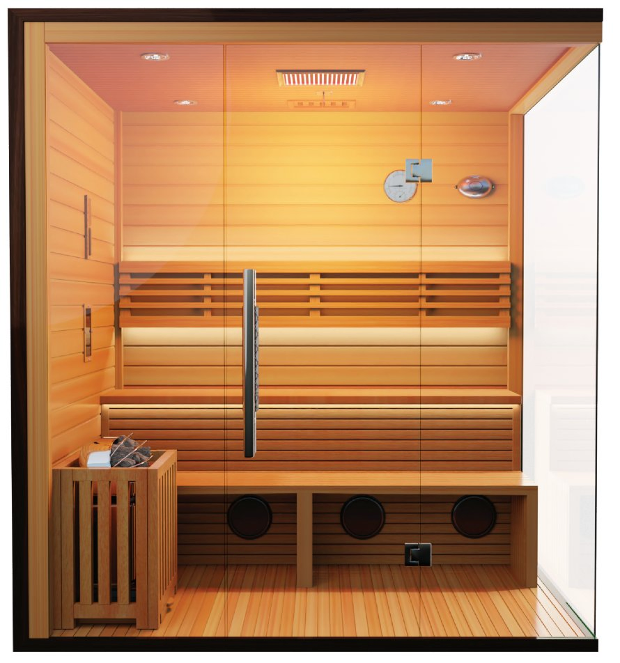 Сауна с печью и турмалином Hemlock, 6-8 человек