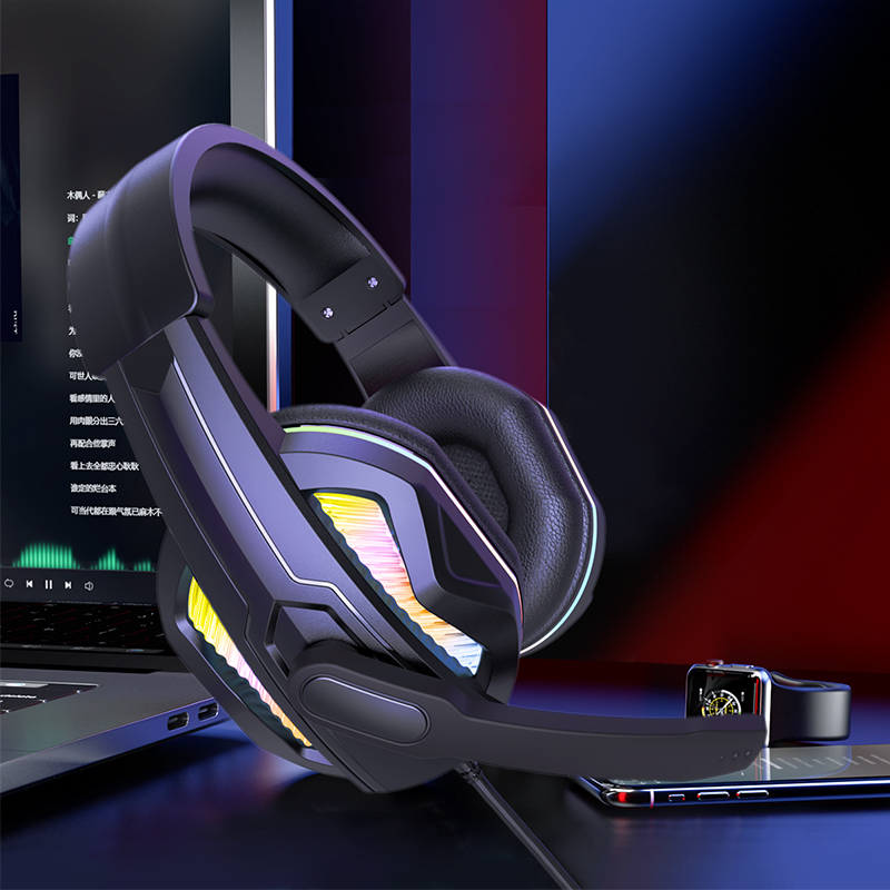 Игровая гарнитура Aspor с RGB-подсветкой и стереозвуком