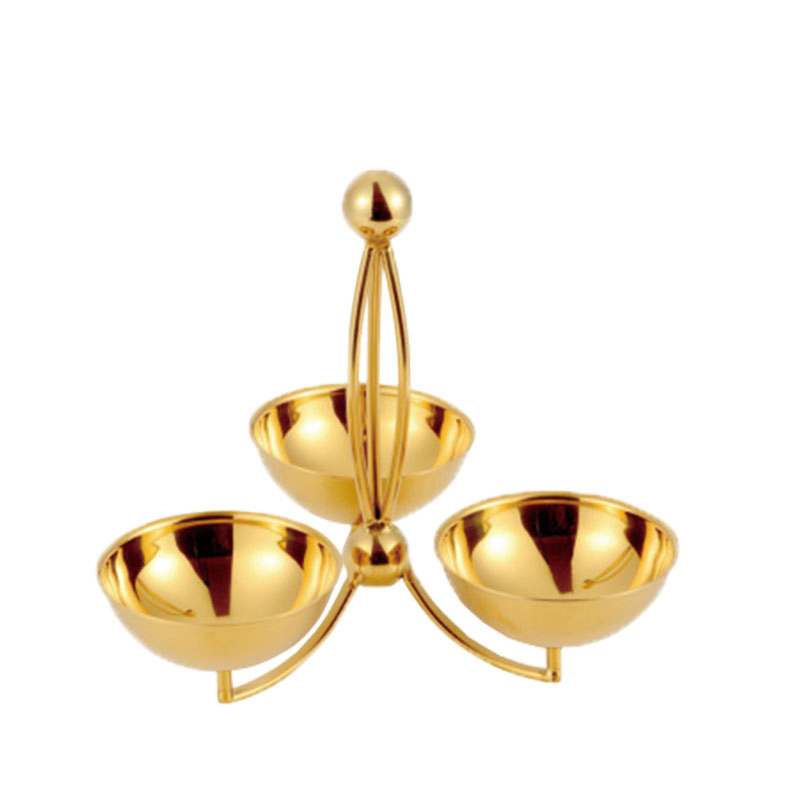 Wholesale Luxury Cake Dish Plate Multi-Layer Dried Fruit Food Tray for Hotel Restaurant