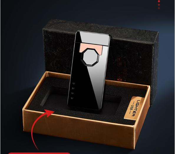 New Product Creative Windproof Double Arc Lighter USB Rechargeable Lighter