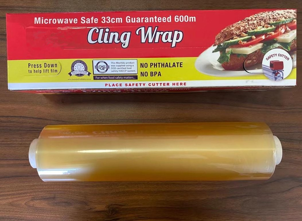 Made in China PVC Plastic Wrap Packing Cling Film with Color Box