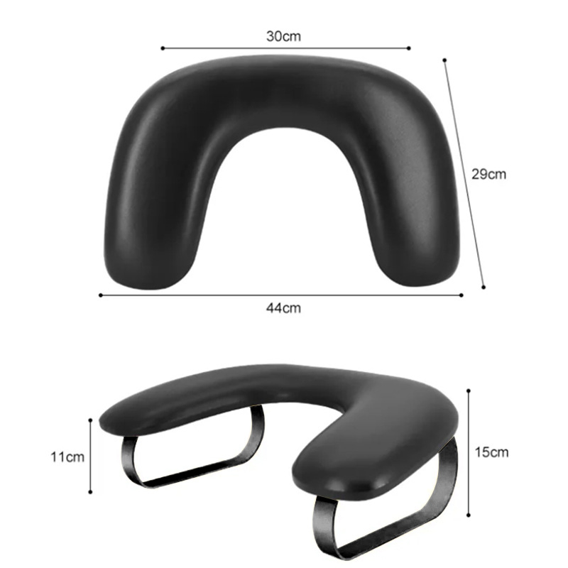 Popular U-Shape Nail Arm Rest Pillow with Custom Logo Soft Leather Armrest